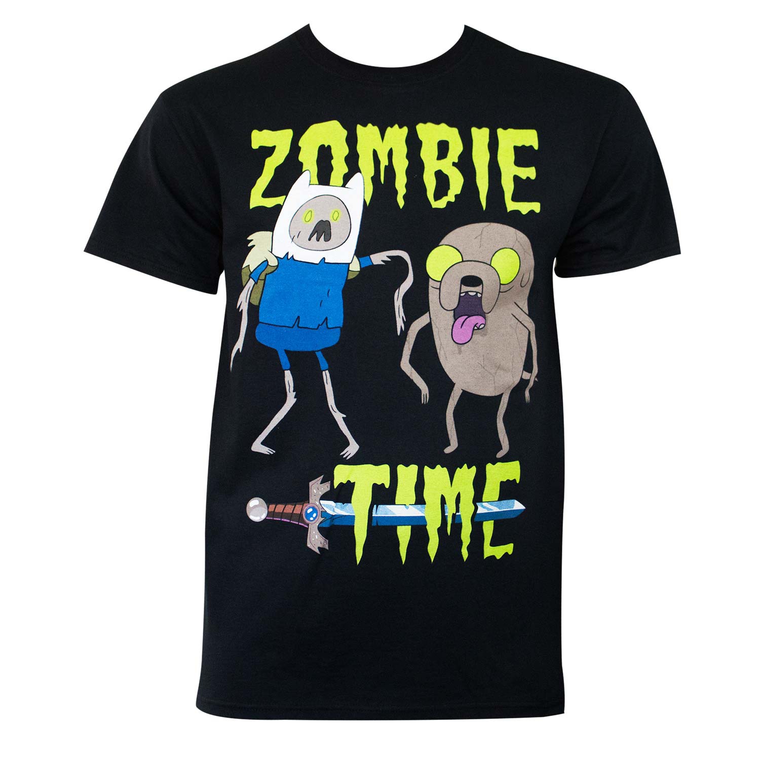 Adventure Time Men's Black Zombie Time T-Shirt