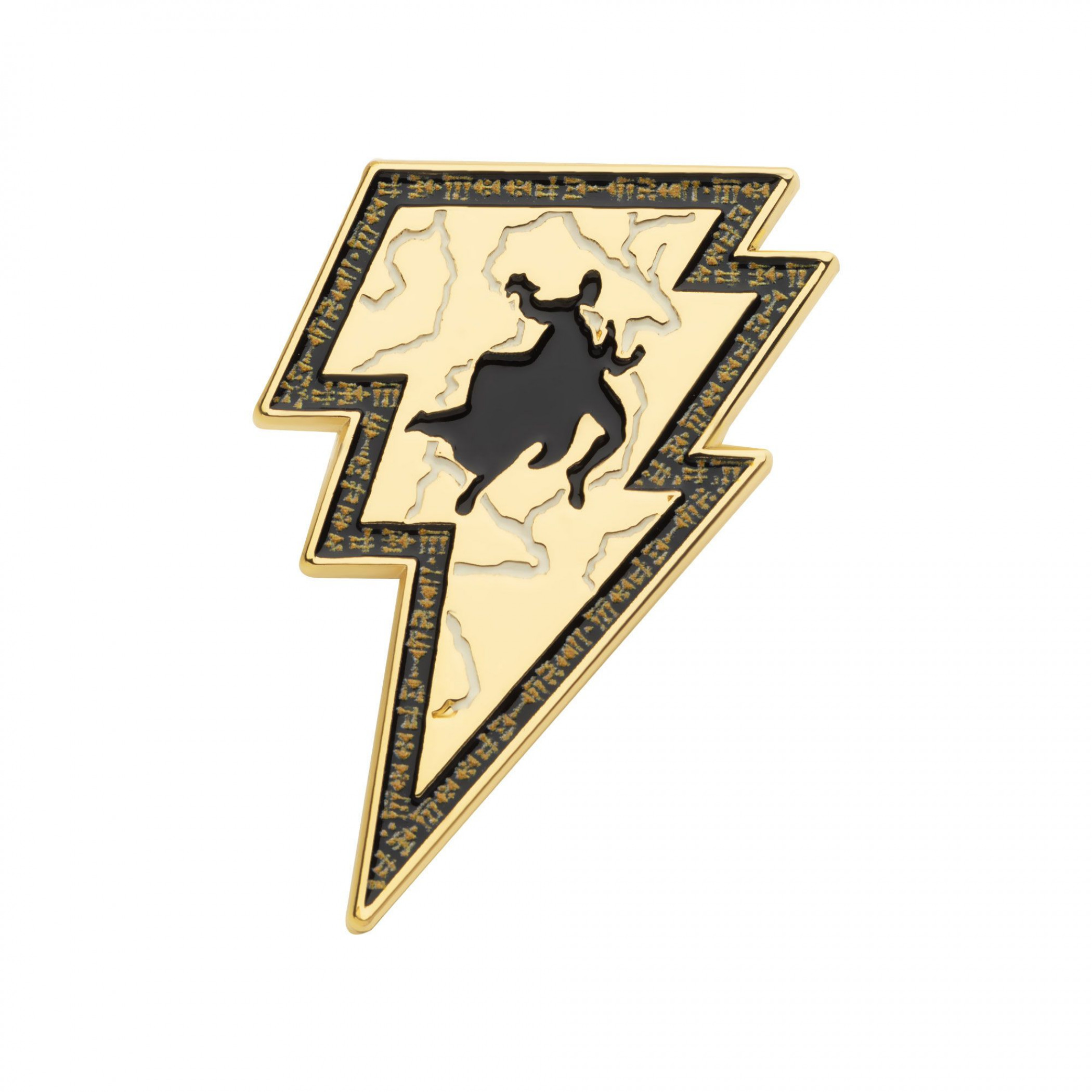 Black Adam Lightning Logo Pin