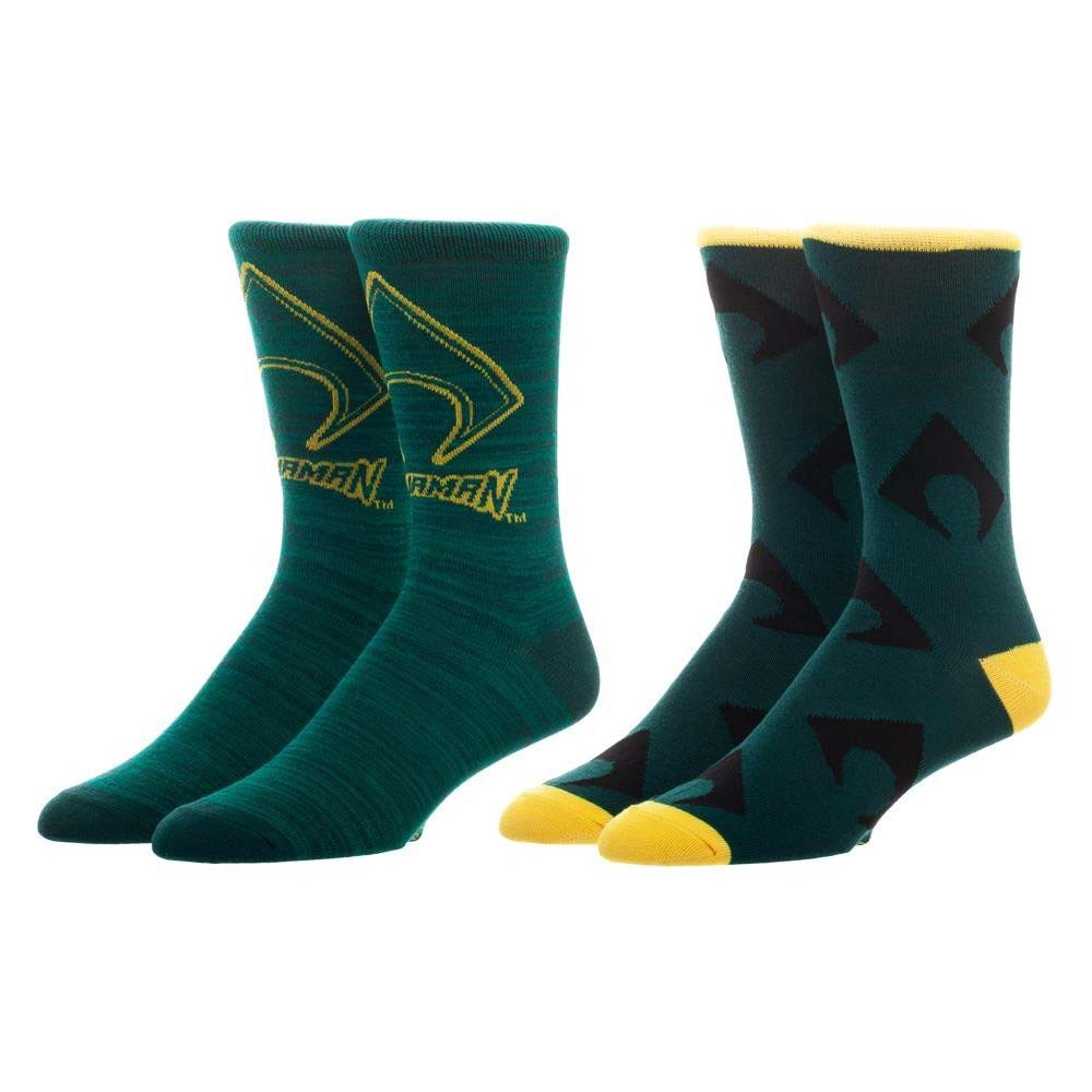 Aquaman Green Mini Logo Dress Socks