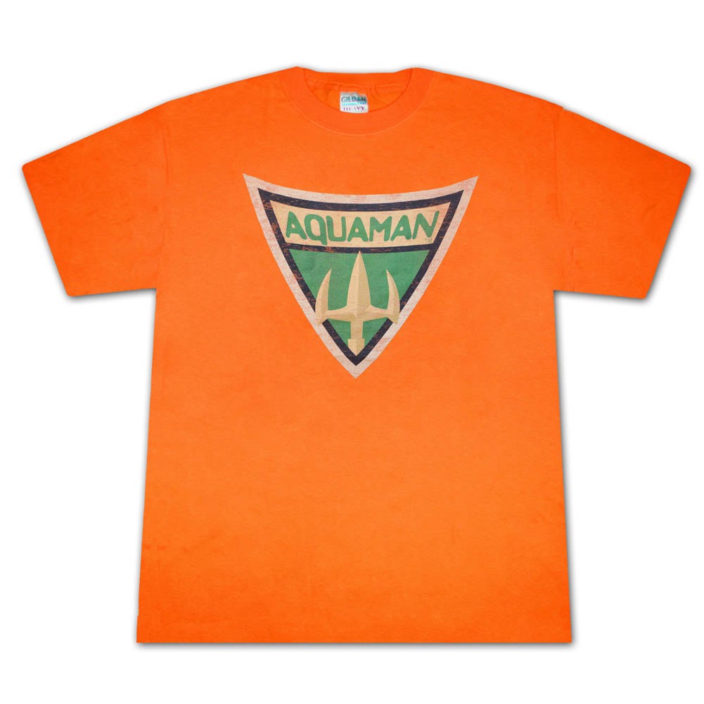 Aquaman Symbol T Shirt - Orange