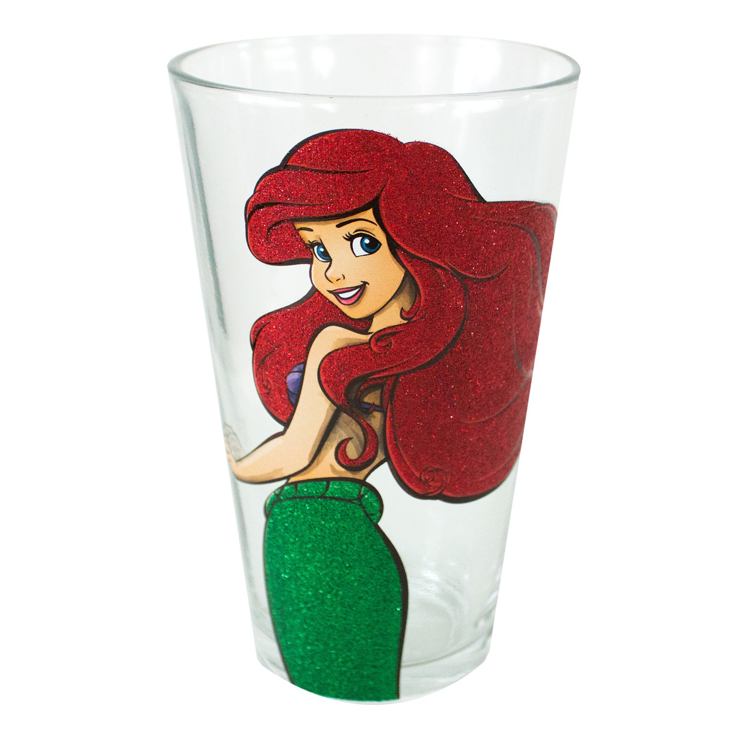 Little Mermaid Glitter Pint Glass