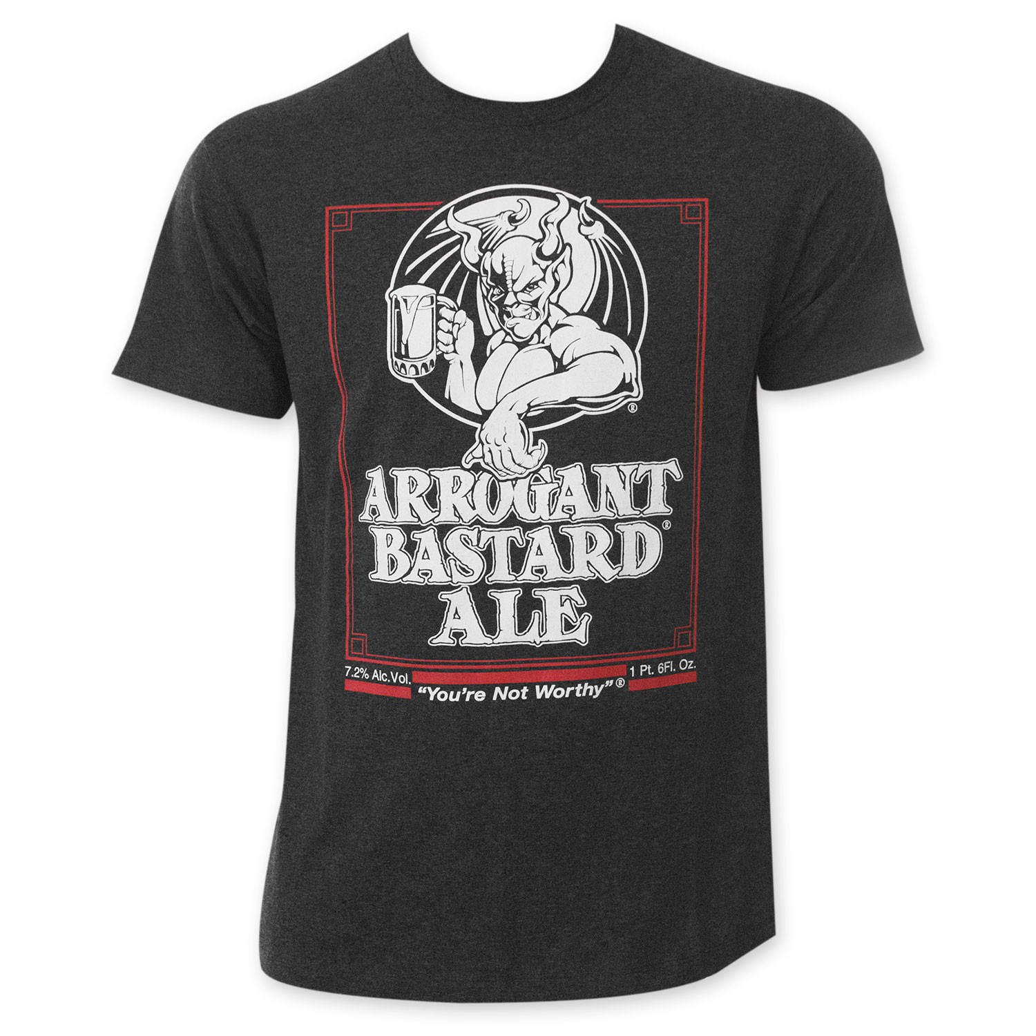 Arrogant Bastard Men's Charcoal Beer Logo T-Shirt