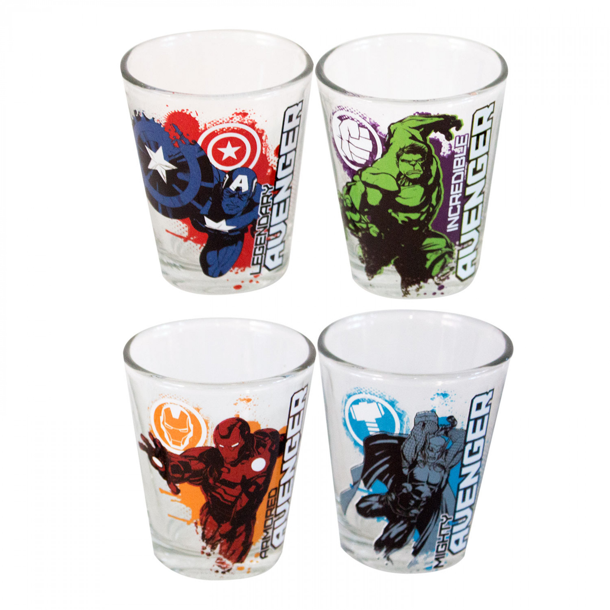 Avengers Four Pack Shot Glass Set