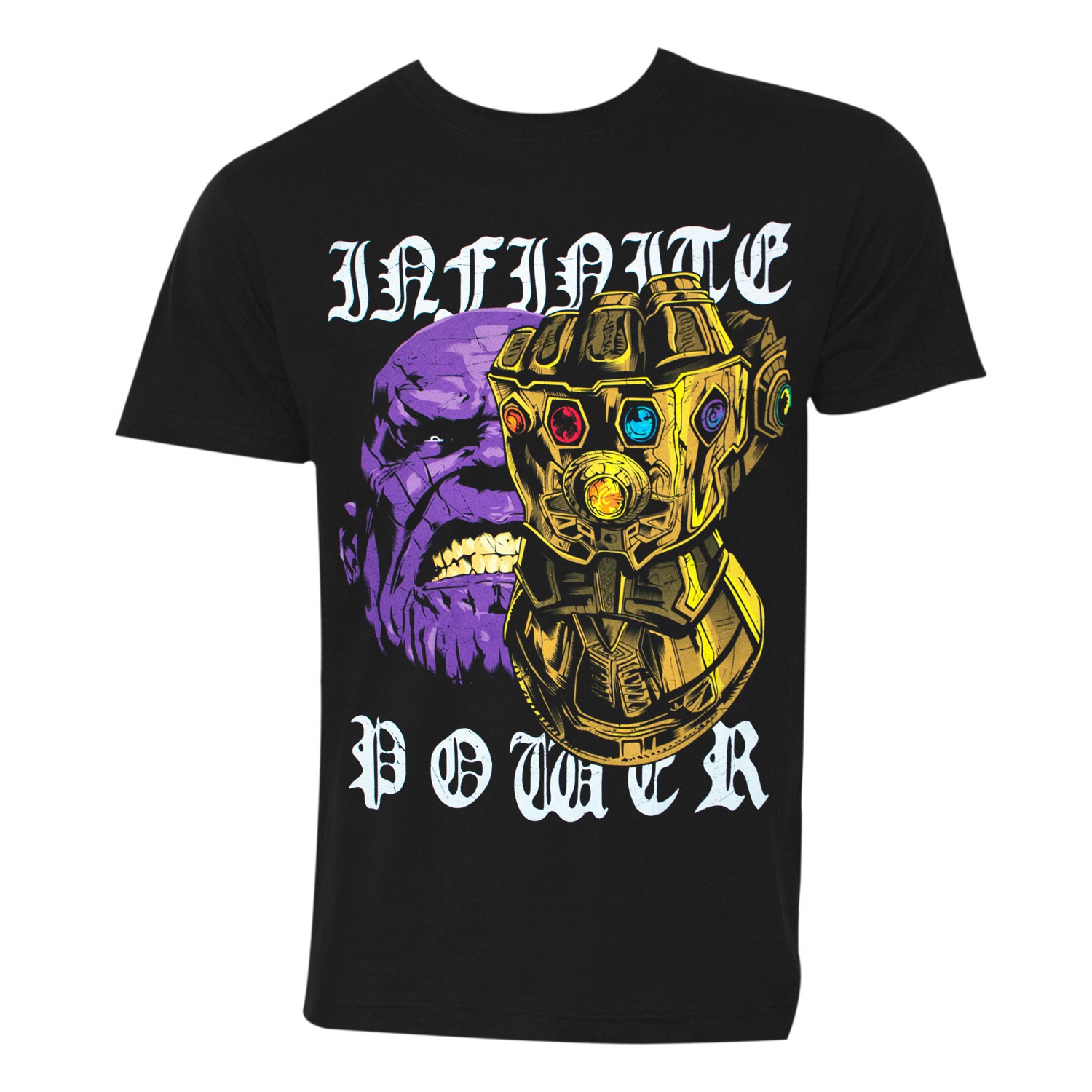 Avengers Infinity War Thanos Infinite Power Men's Black T-Shirt