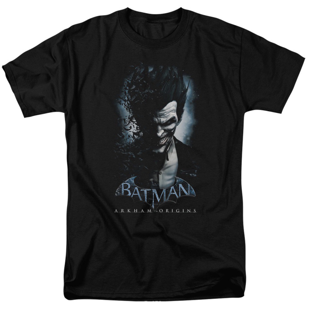 Batman Arkham Origins Joker Poster Men's Black T-Shirt