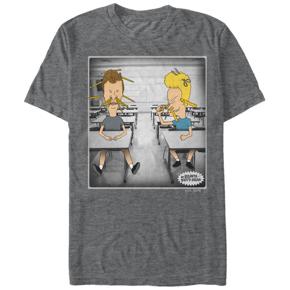 Beavis and Butthead School Men's Grey T-Shirt