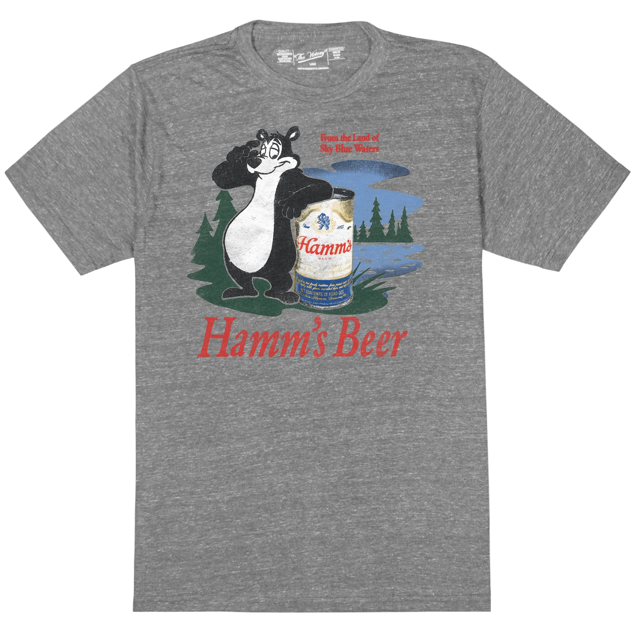 Hamm's Bear Logo Heather Grey Retro Brand Men's T-Shirt