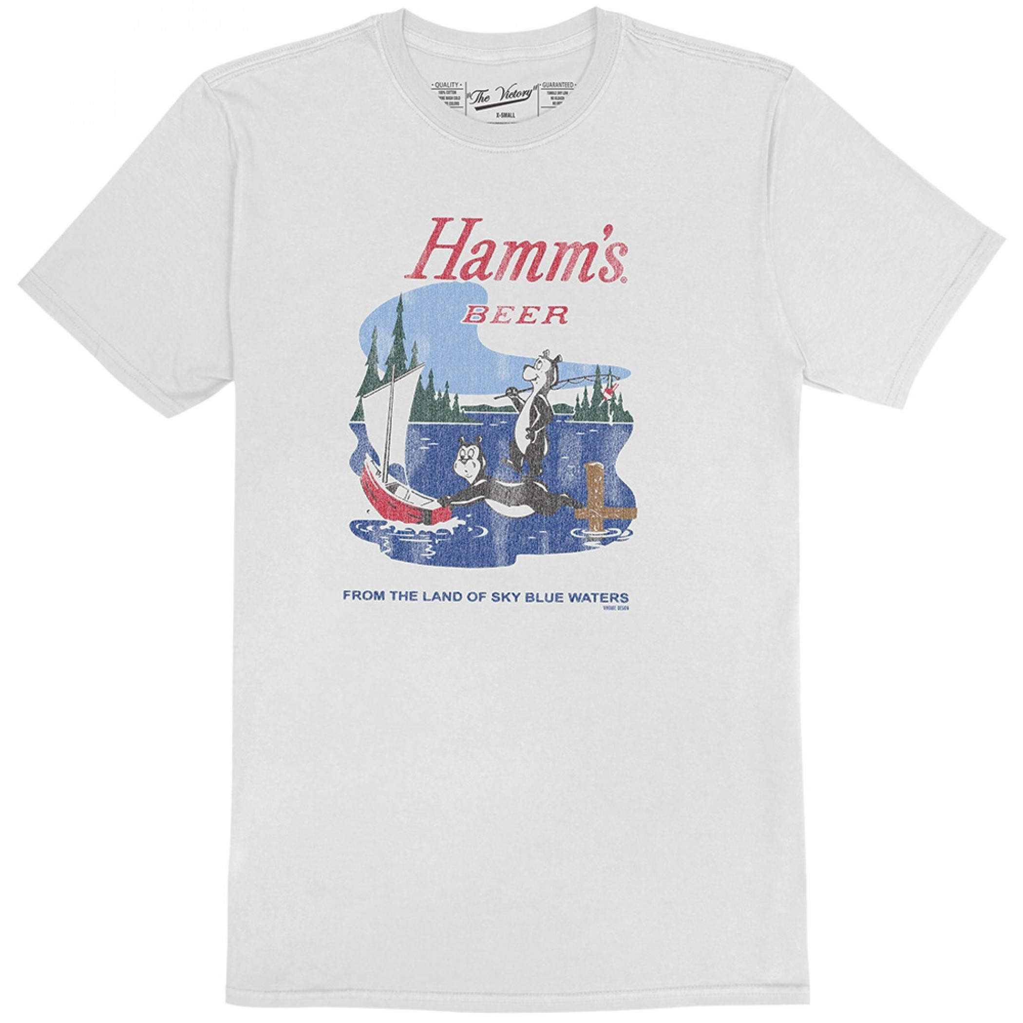 Hamm's Beer Bears at the Lake Retro Style T-Shirt