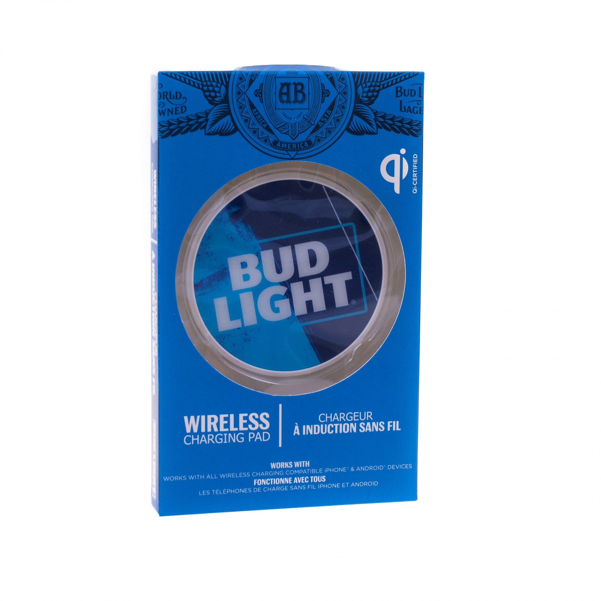Bud Light Text Logo Coaster-style Rapid Wireless Charger