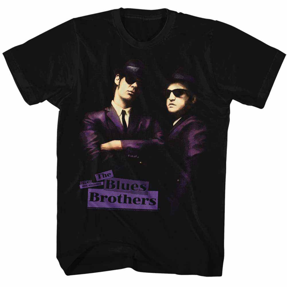 Blues Brothers Placards Black T-Shirt