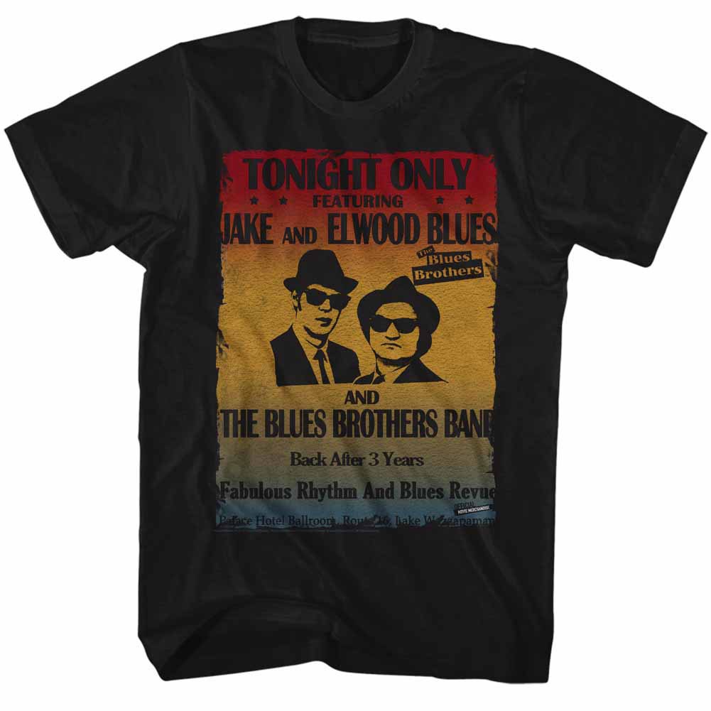 Blues Brothers Poster Black T-Shirt
