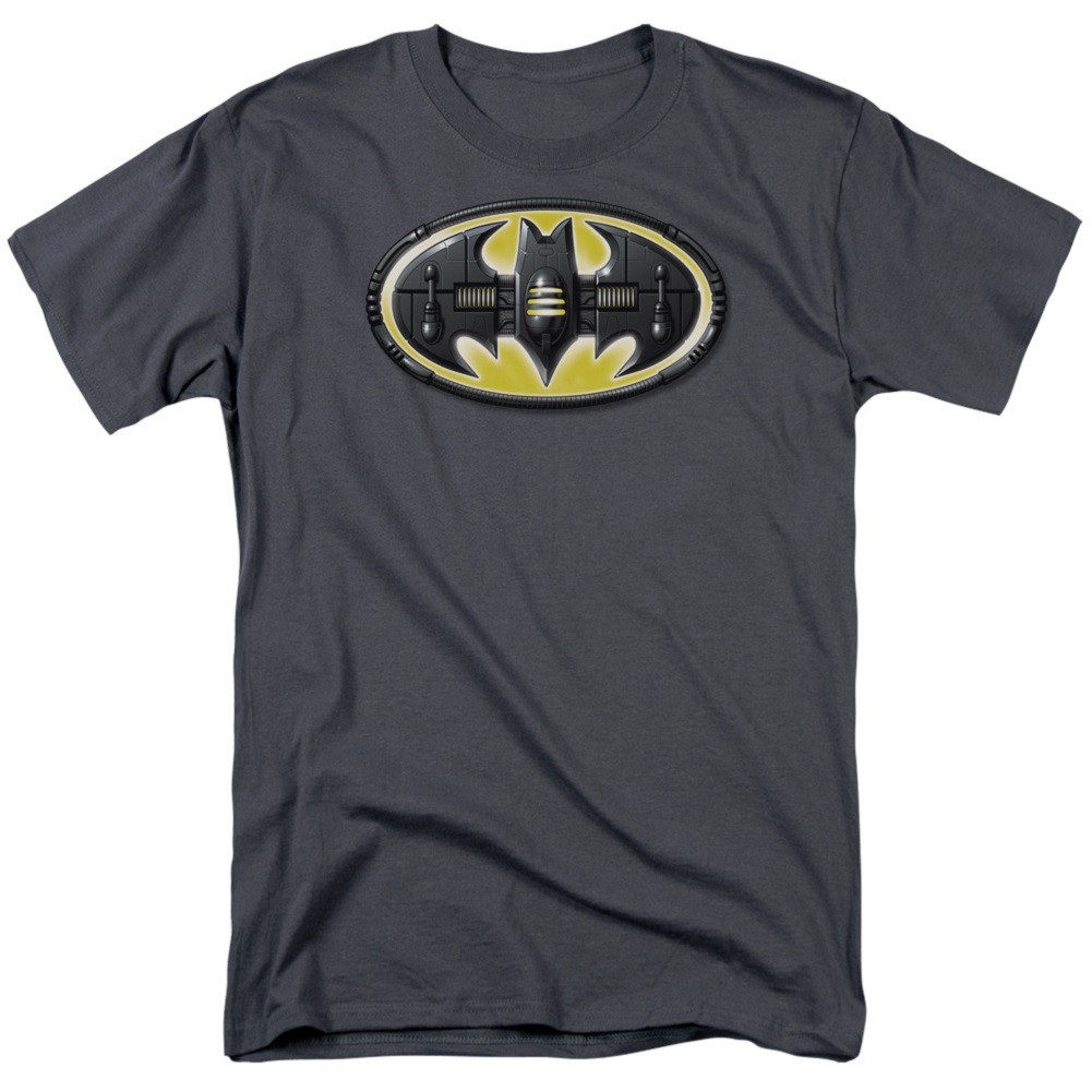 Batman Mech Logo Men's Grey T-Shirt