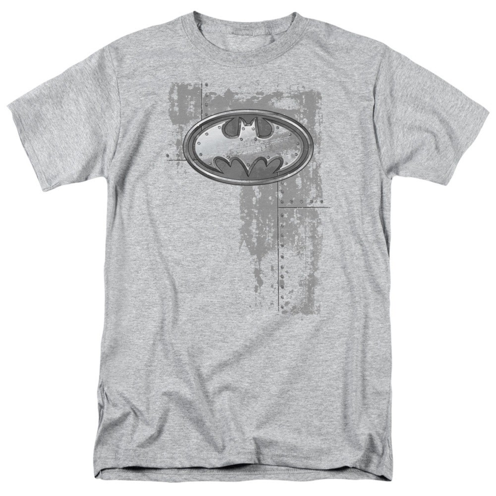 Batman Steel Logo Men's Grey T-Shirt