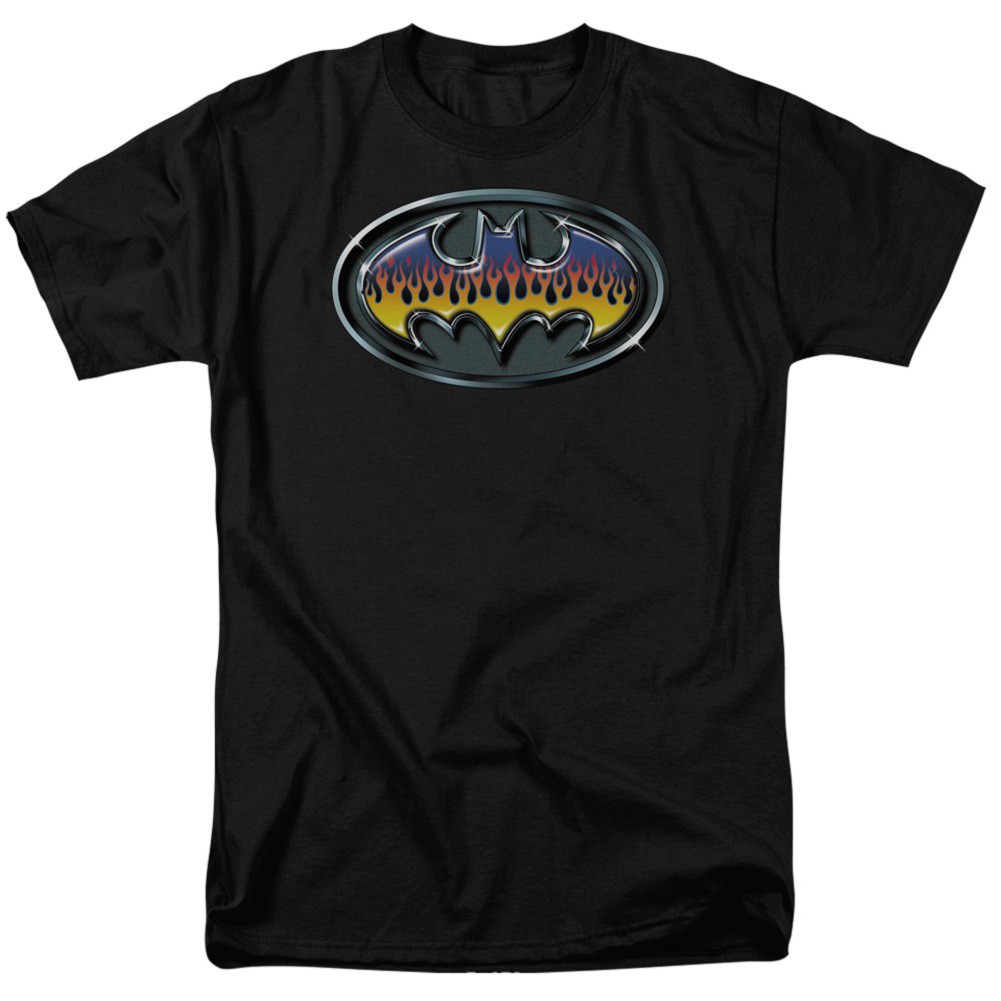 Batman Hot Rod Logo Men's Black T-Shirt