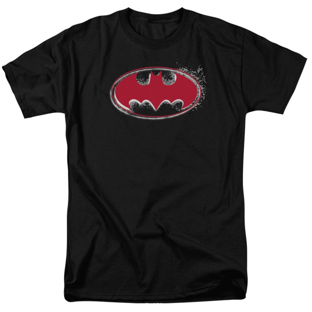 Batman Hardcore Noir Logo Men's Black T-Shirt