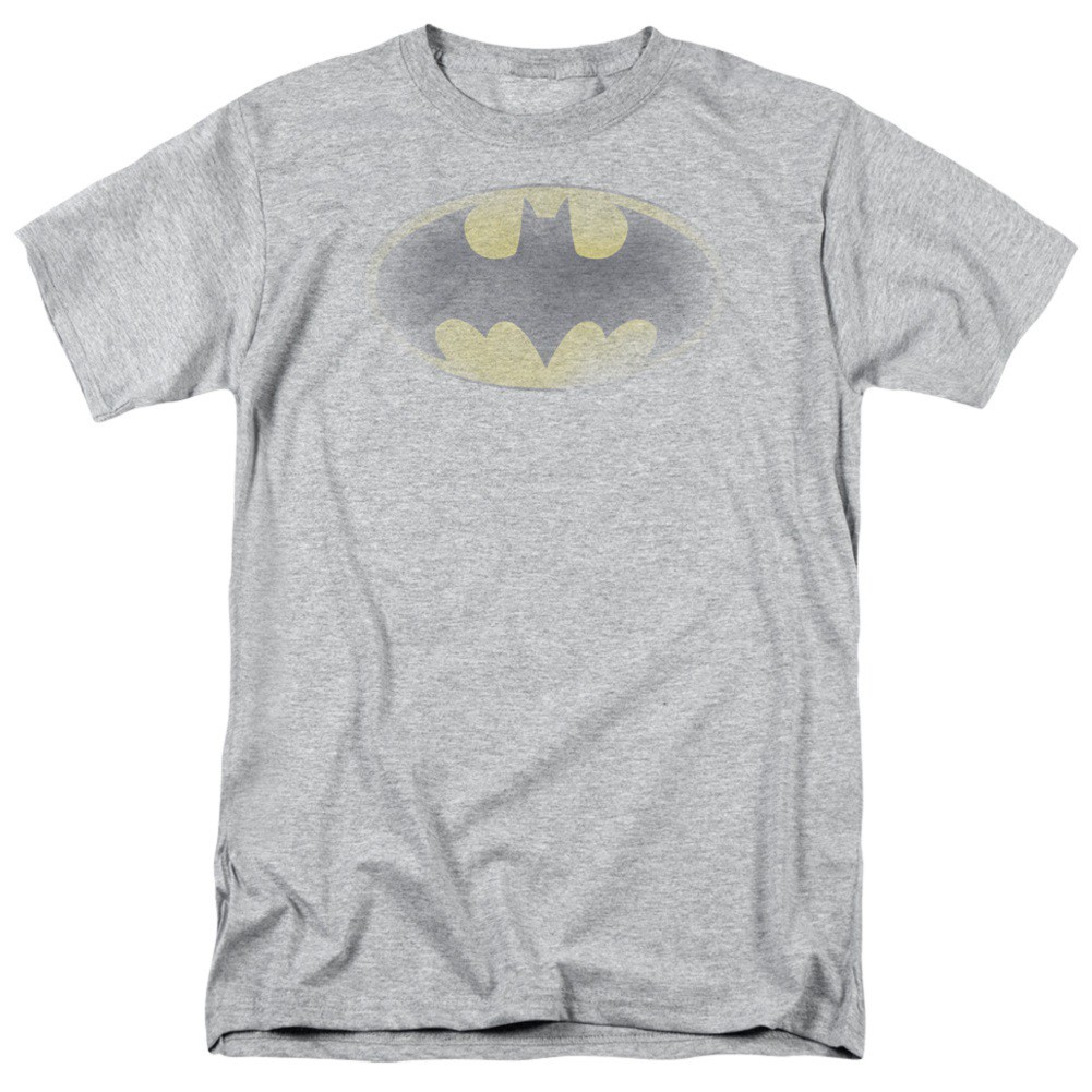 Batman Faded Logo Men's Grey T-Shirt