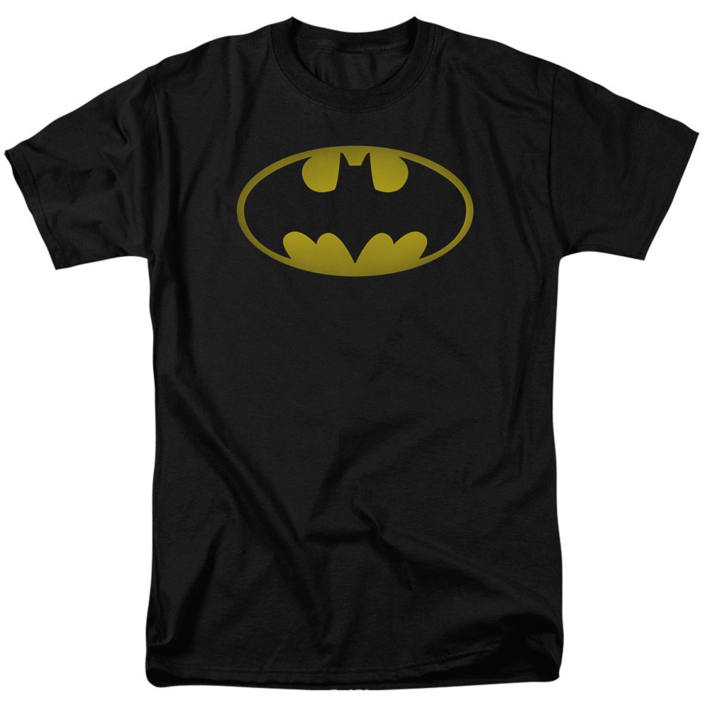 Batman Washed Logo Men's Black T-Shirt