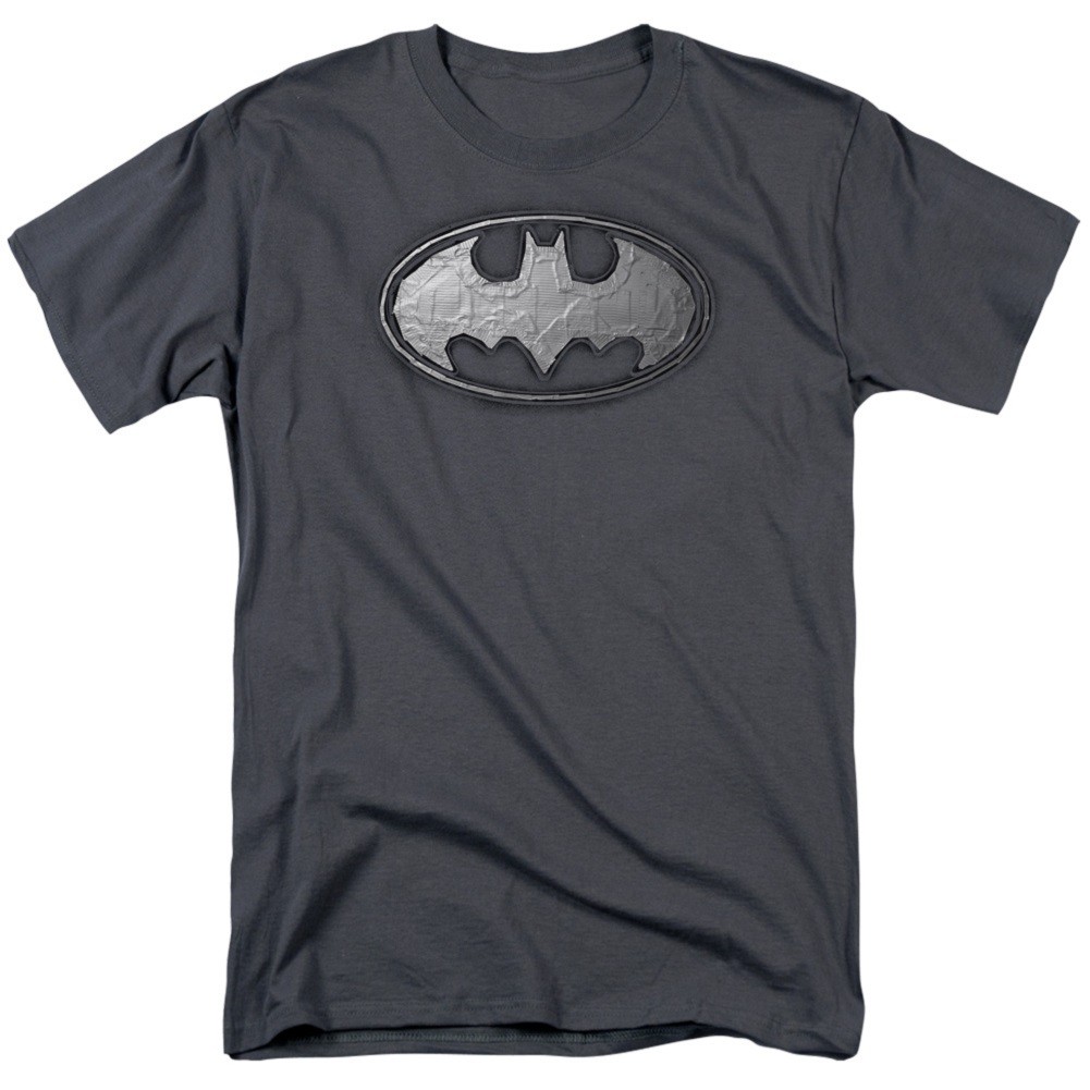 Batman Duct Tape Logo Men's Grey T-Shirt