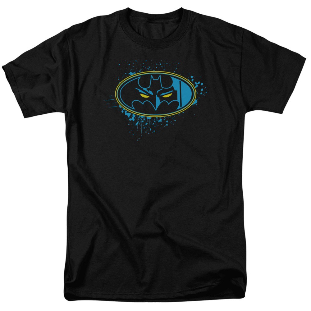 Batman Eyes In The Dark Logo Black Tshirt