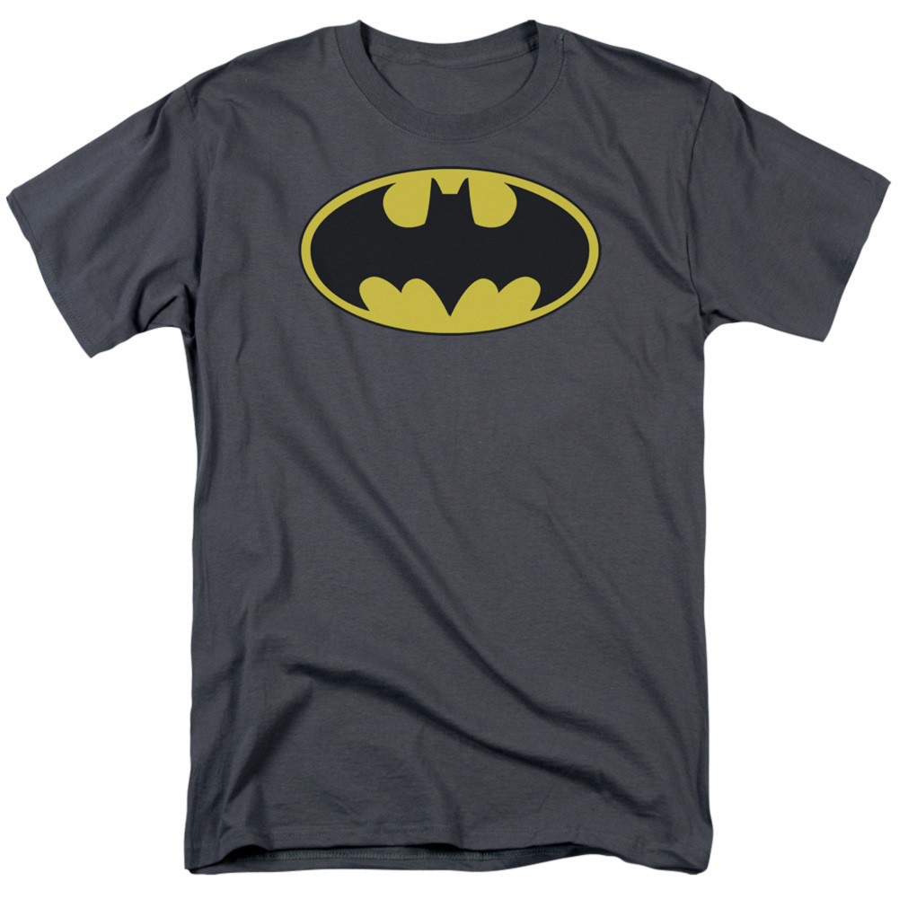 Batman Classic Bat Logo Men's Grey T-Shirt
