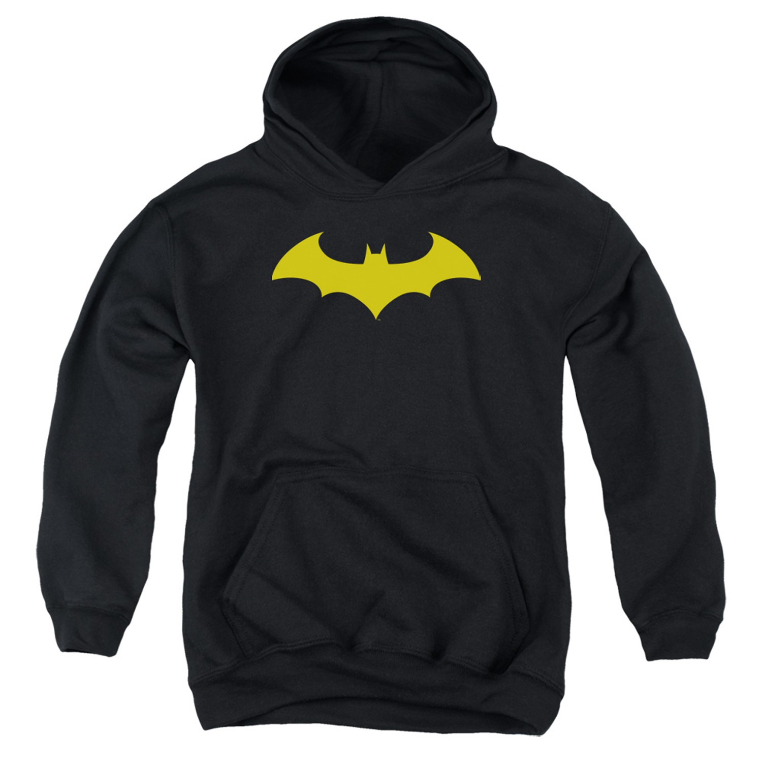 Batman Yellow Hush Logo Youth Hoodie