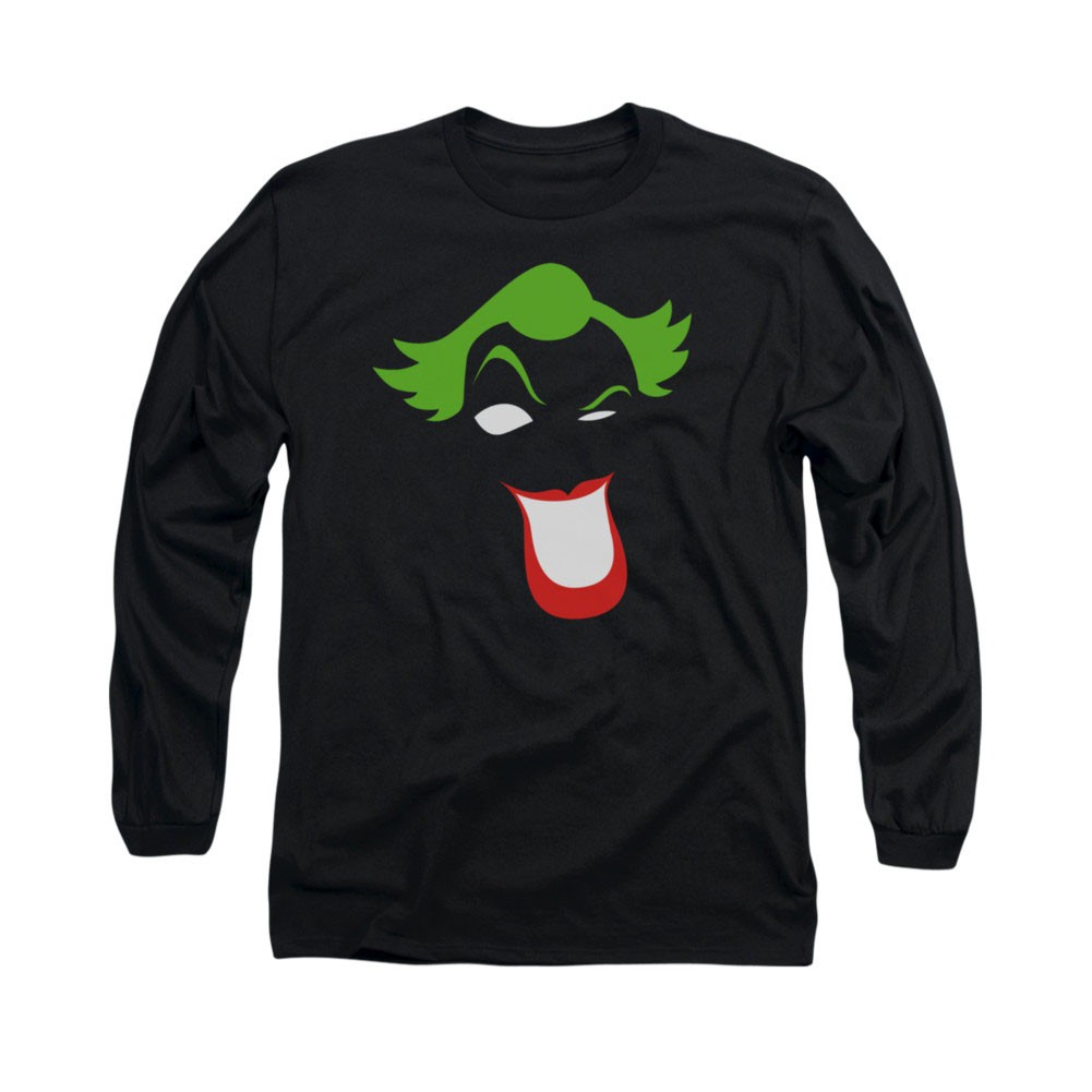 Batman Joker Simplified Black Long Sleeve T-Shirt
