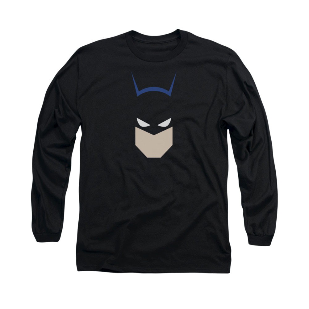 Batman Bat Head Black Long Sleeve T-Shirt