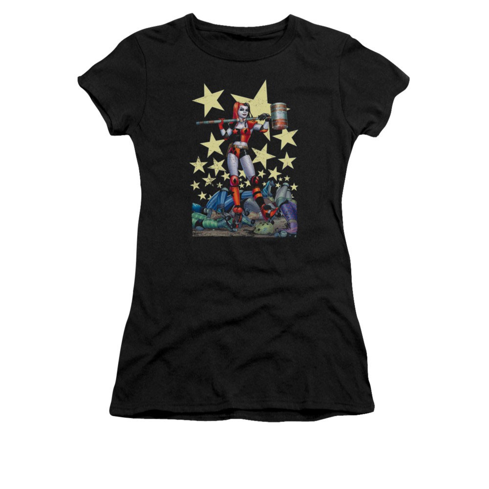 Batman Harley Quinn Juniors Black Hammer Time Tee Shirt