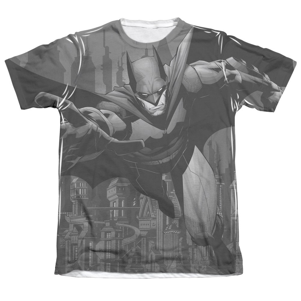 Batman Men's Gray Race Sublimation Tee Shirt