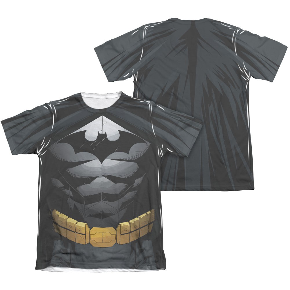 Batman Men's Uniform Costume Sublimation Two-Sided Tee Shirt