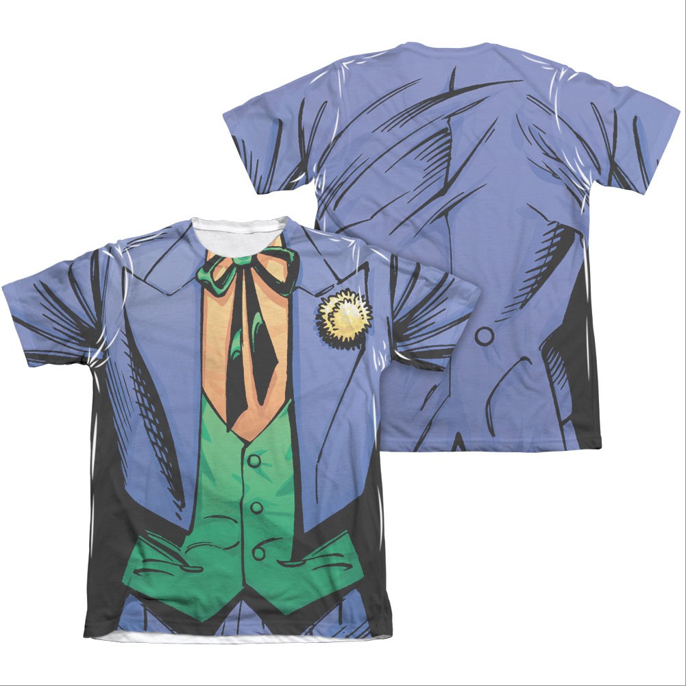 Batman Joker Men's Two-Sided Sublimation Costume Tee Shirt