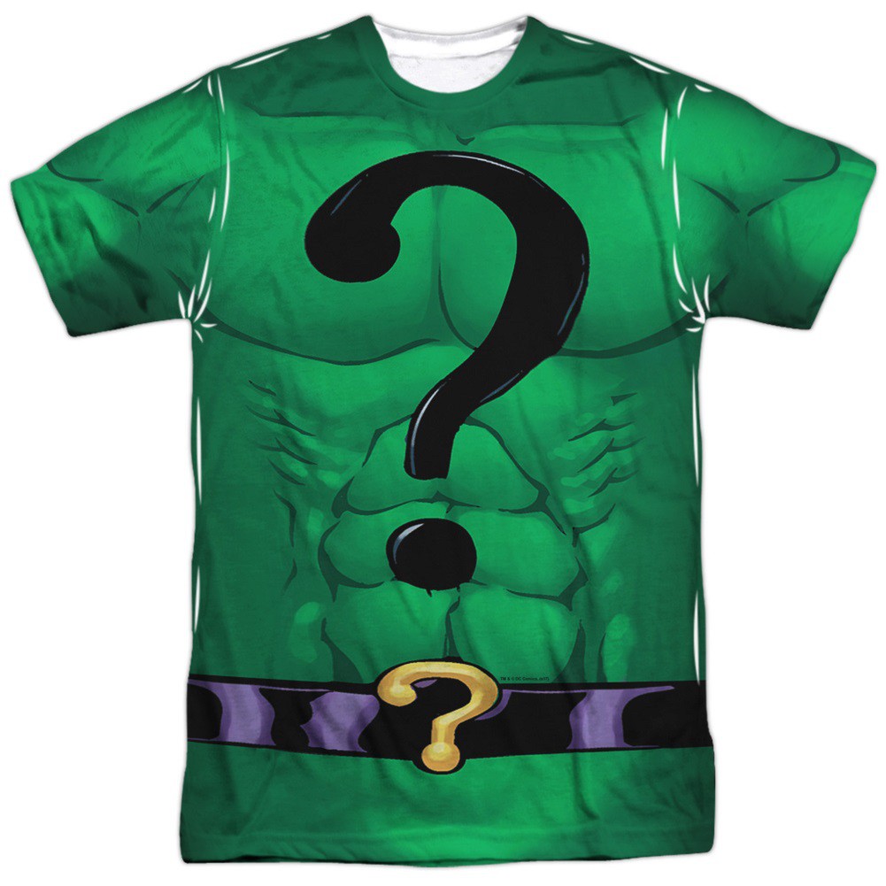 The Riddler Batman Villain Front and Back Print Costume Tee