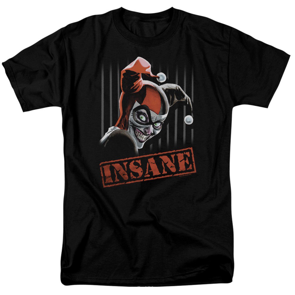 Harley Quinn Insane Men's Black T-Shirt