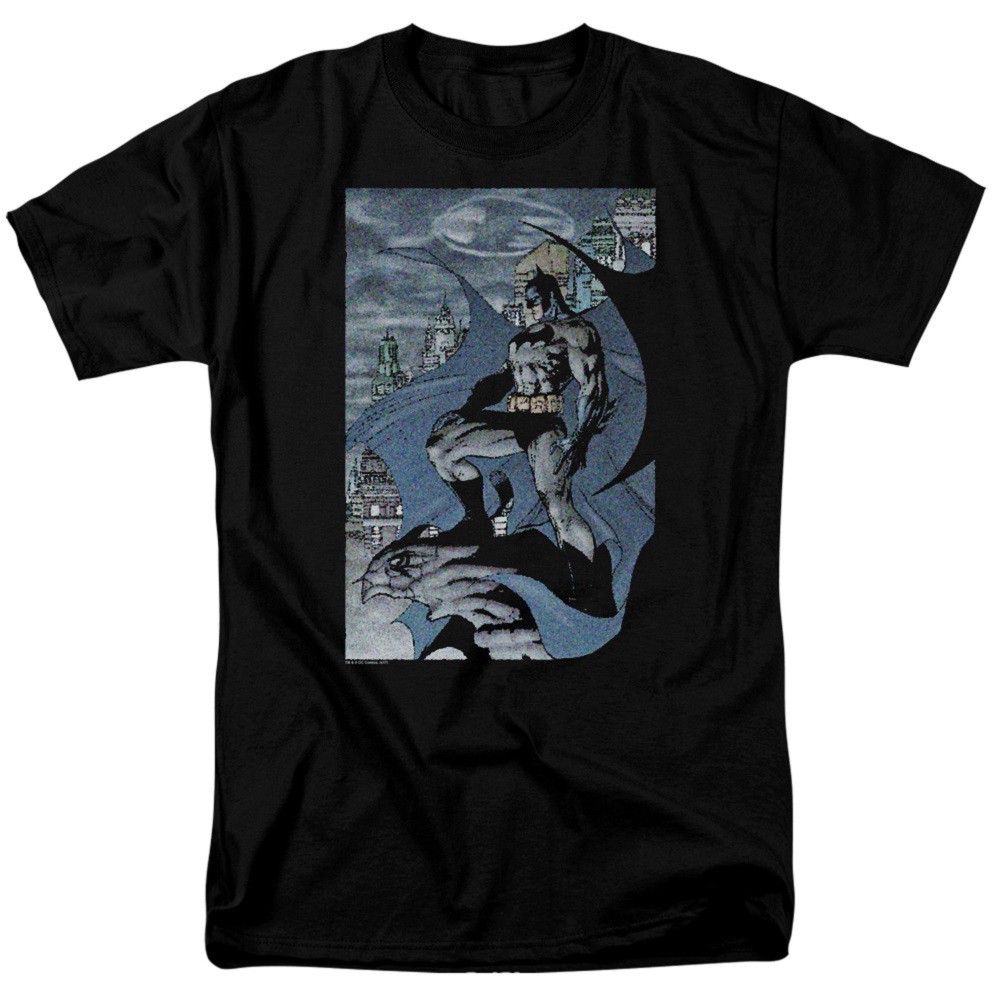 Batman Lo-Fi Bat Signal Comic Men's Black T-Shirt
