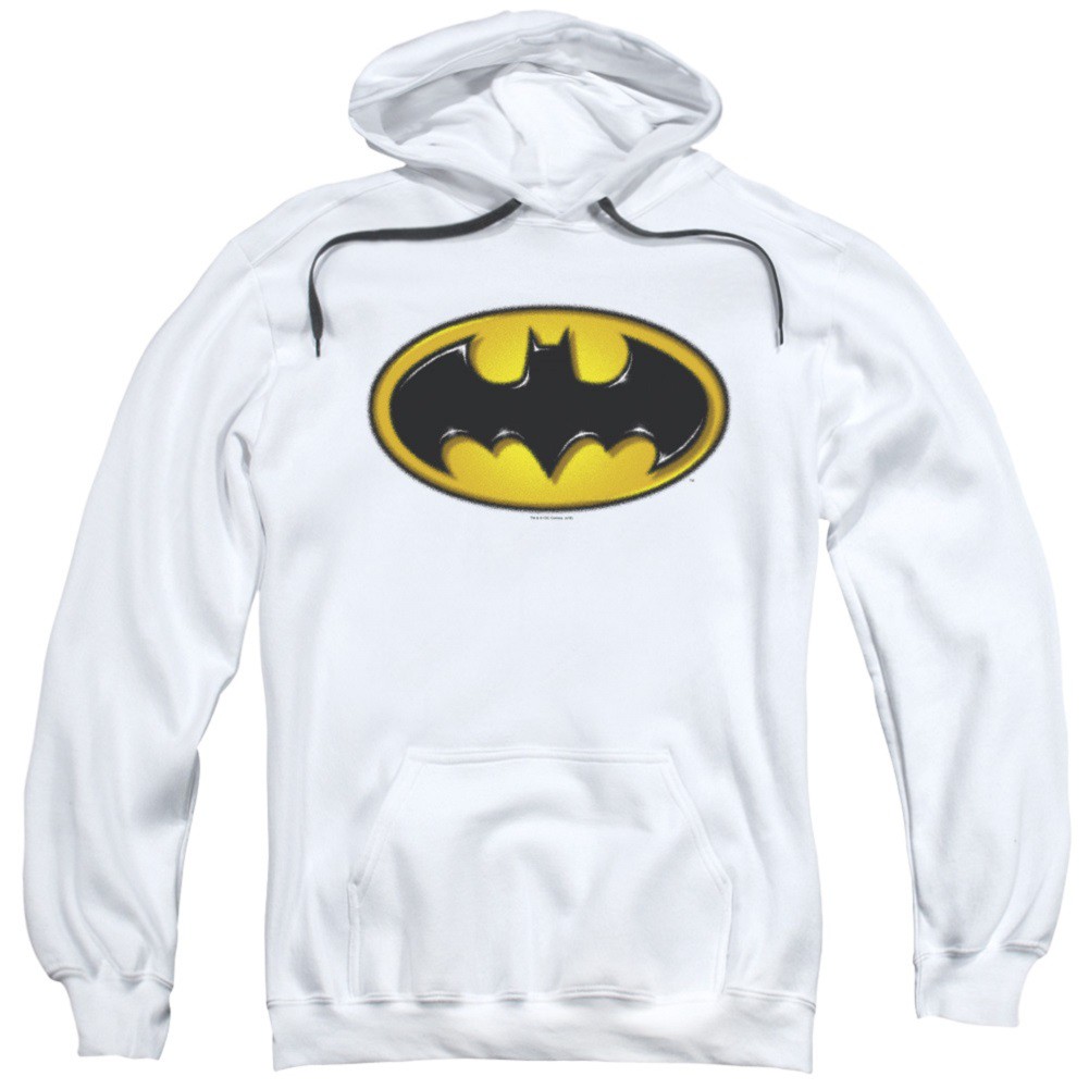 Batman Airbrushed Logo White Hoodie
