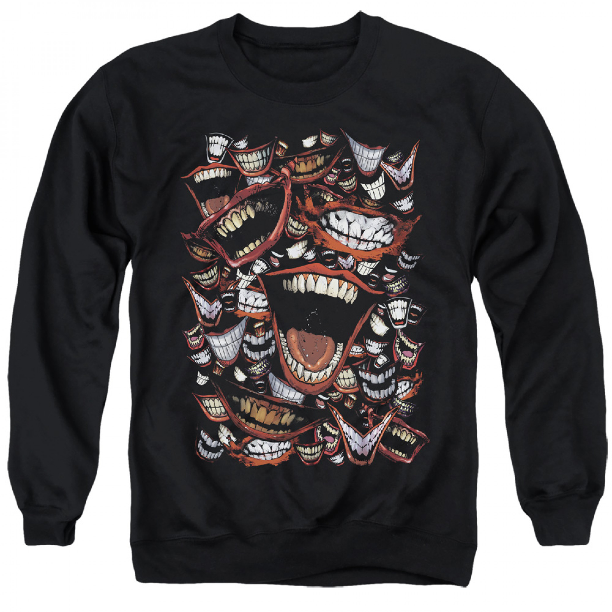 The Joker Psycho Smiles Black Crewneck Sweatshirt