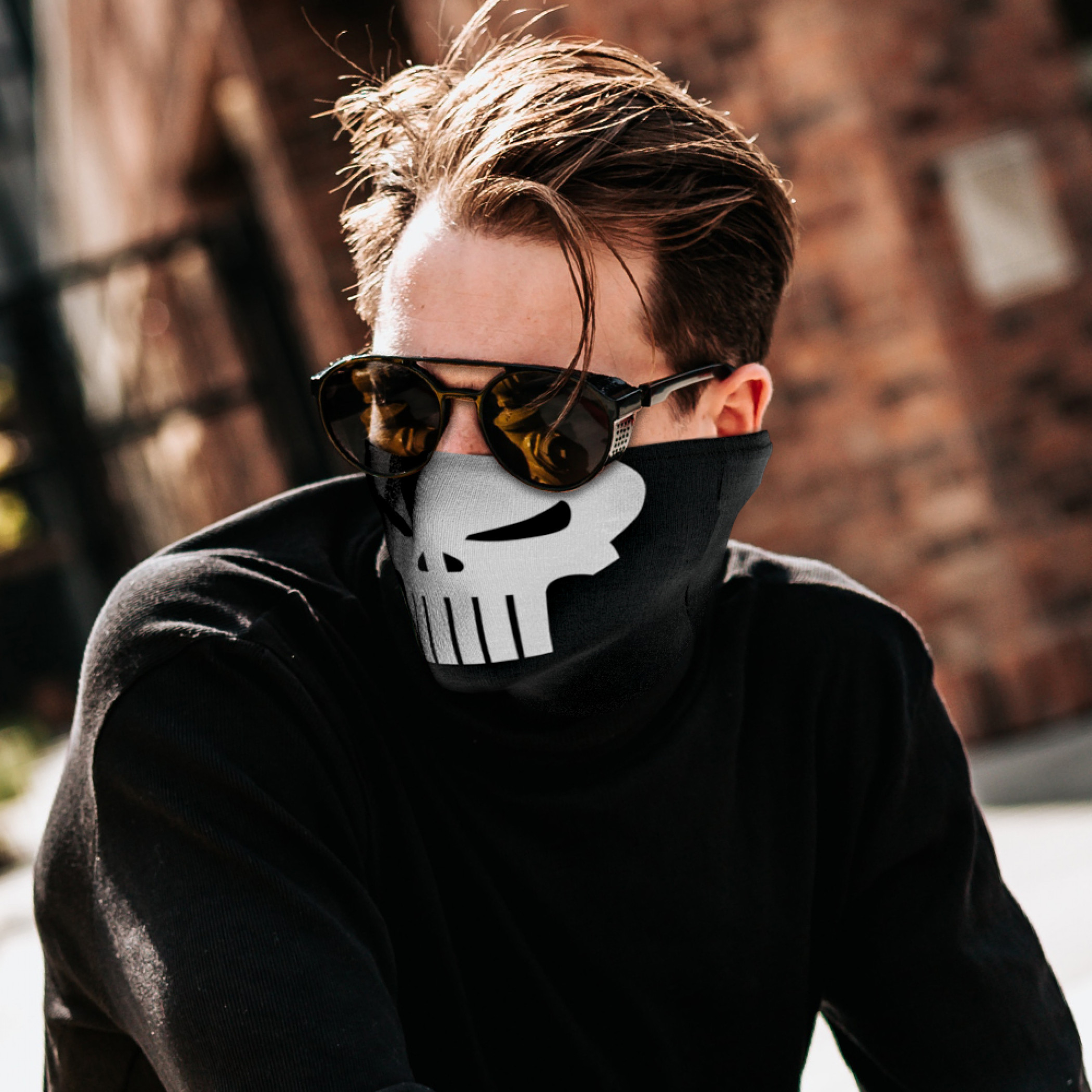 Punisher Face Mask Tubular Bandana