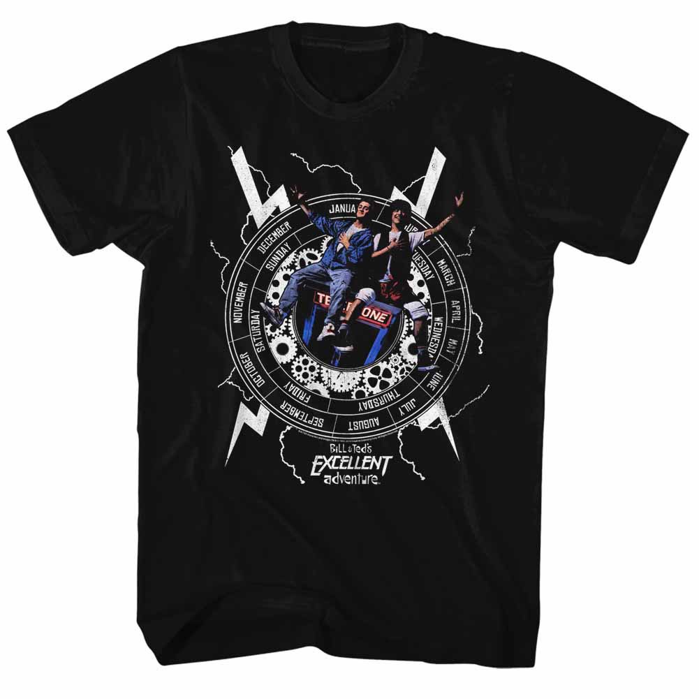 Bill And Ted Back To Time Black T-Shirt