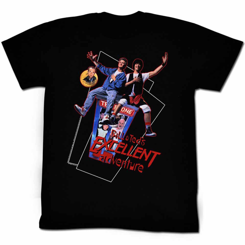 Bill And Ted Flying Black T-Shirt