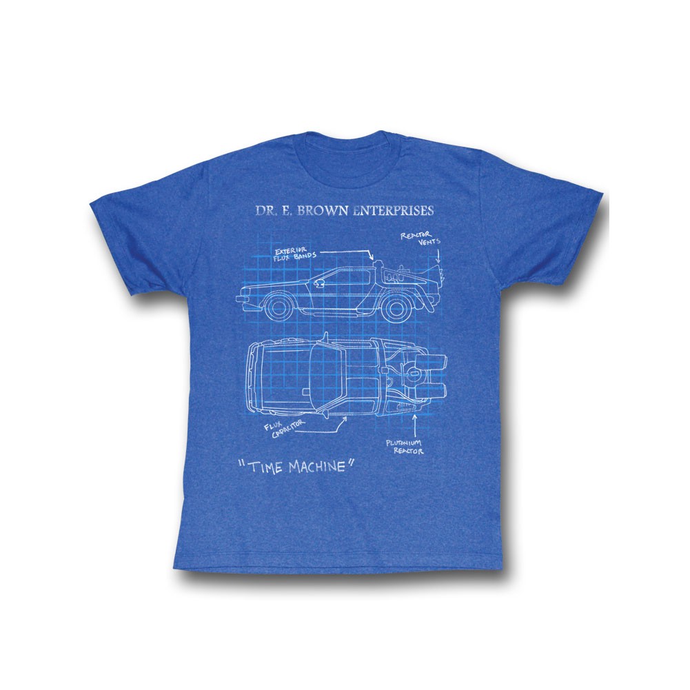 Back To The Future Delorean Schematic T-Shirt