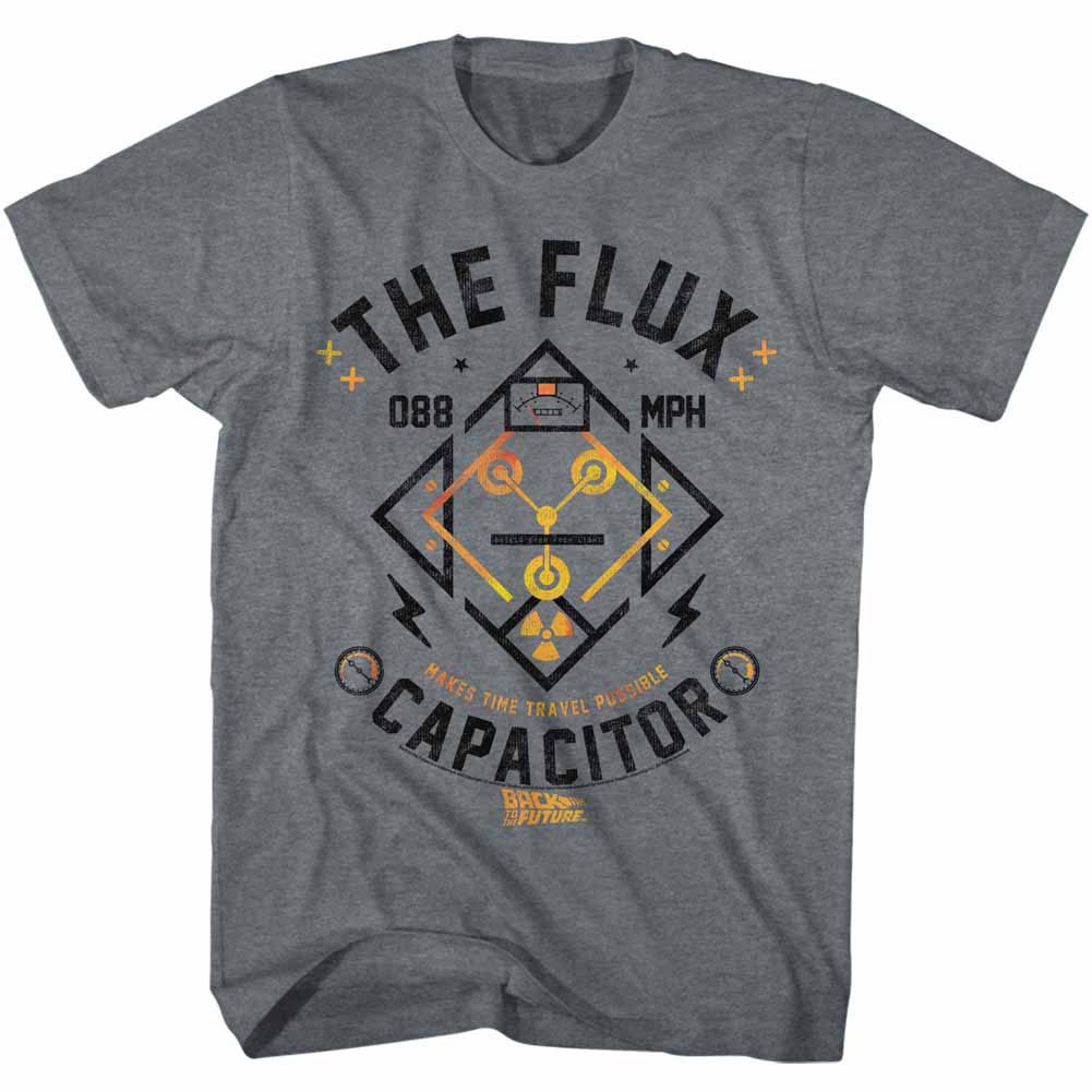 Back To The Future Flux Streetwear Gray T-Shirt