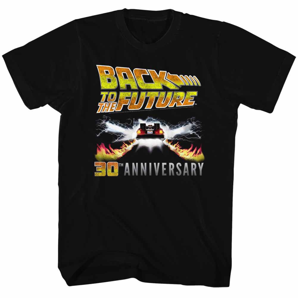 Back To The Future 30Th Anniversary Black T-Shirt