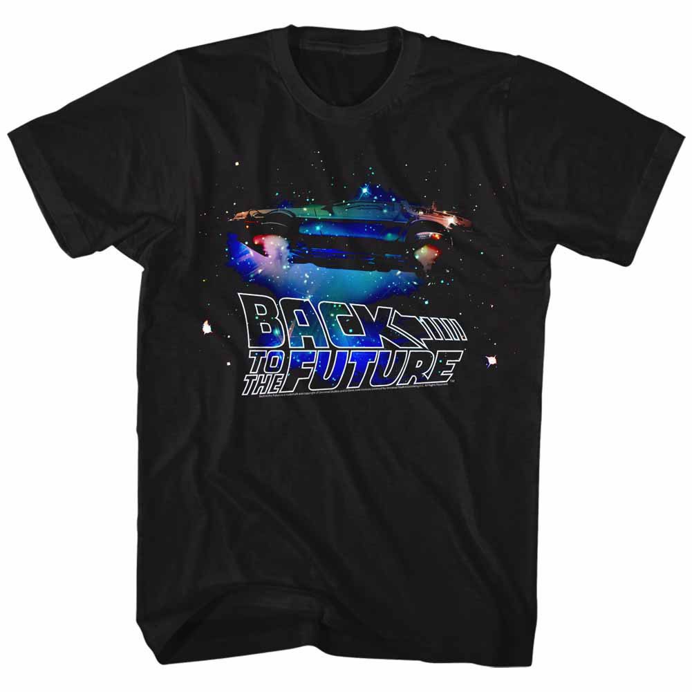 Back To The Future Galaxy Black T-Shirt