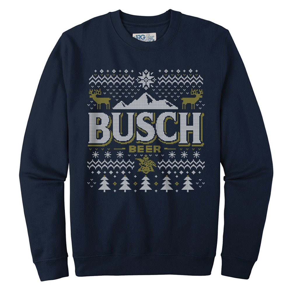 Busch Beer Ugly Christmas Sweater Design Crewneck Sweatshirt