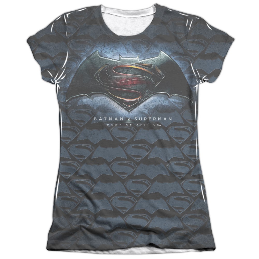 Batman v Superman Movie Logo Sublimation Juniors T-Shirt