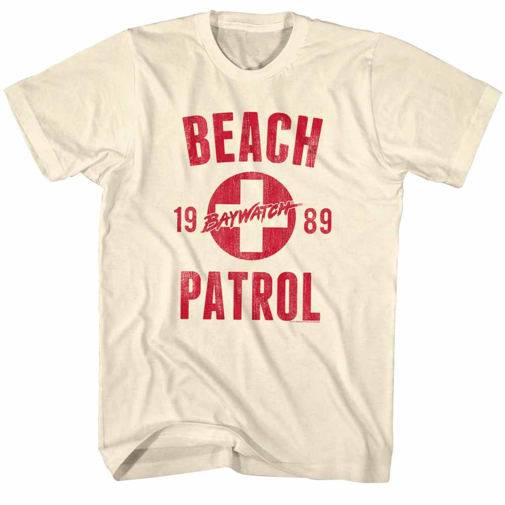 Baywatch Beach Patrol Mens White T-Shirt