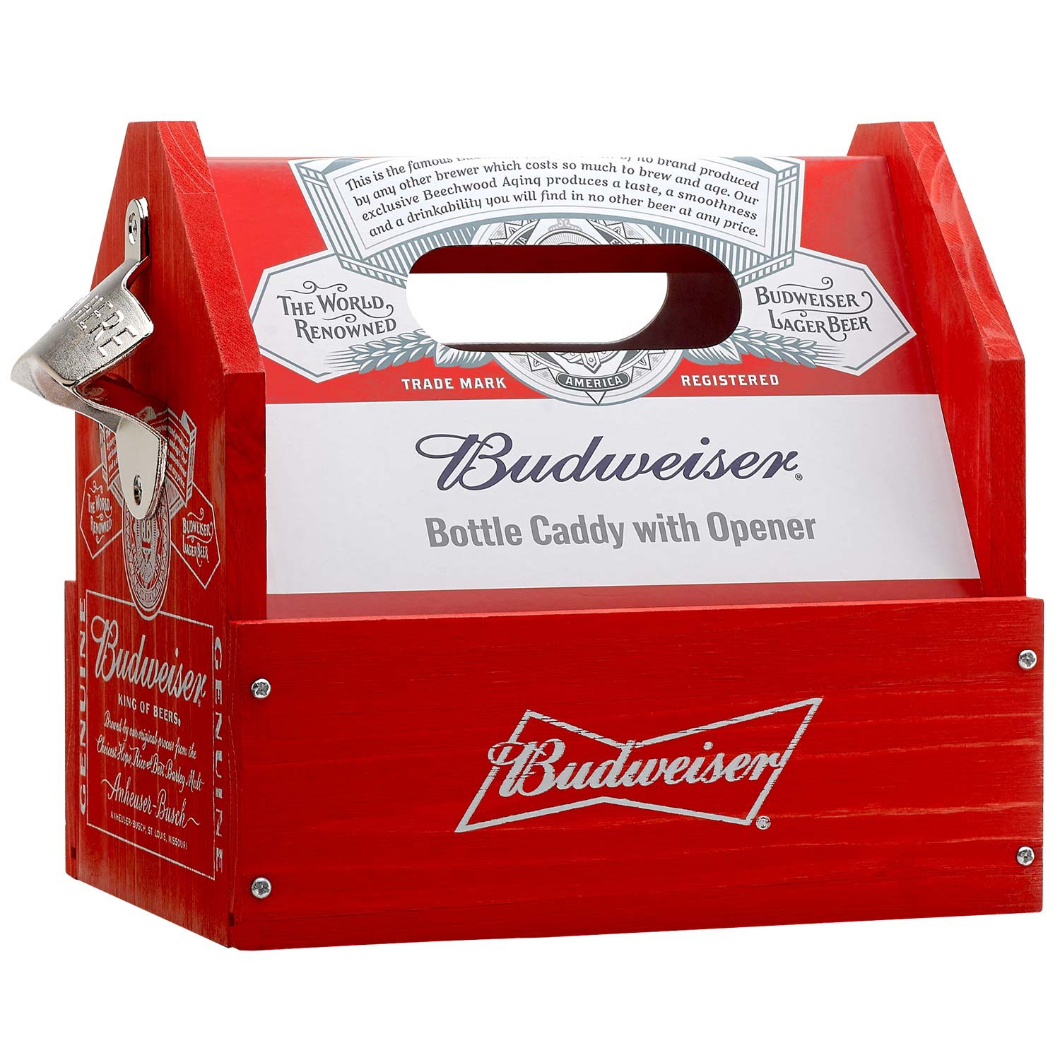Budweiser Beer Caddy With Bottle Opener
