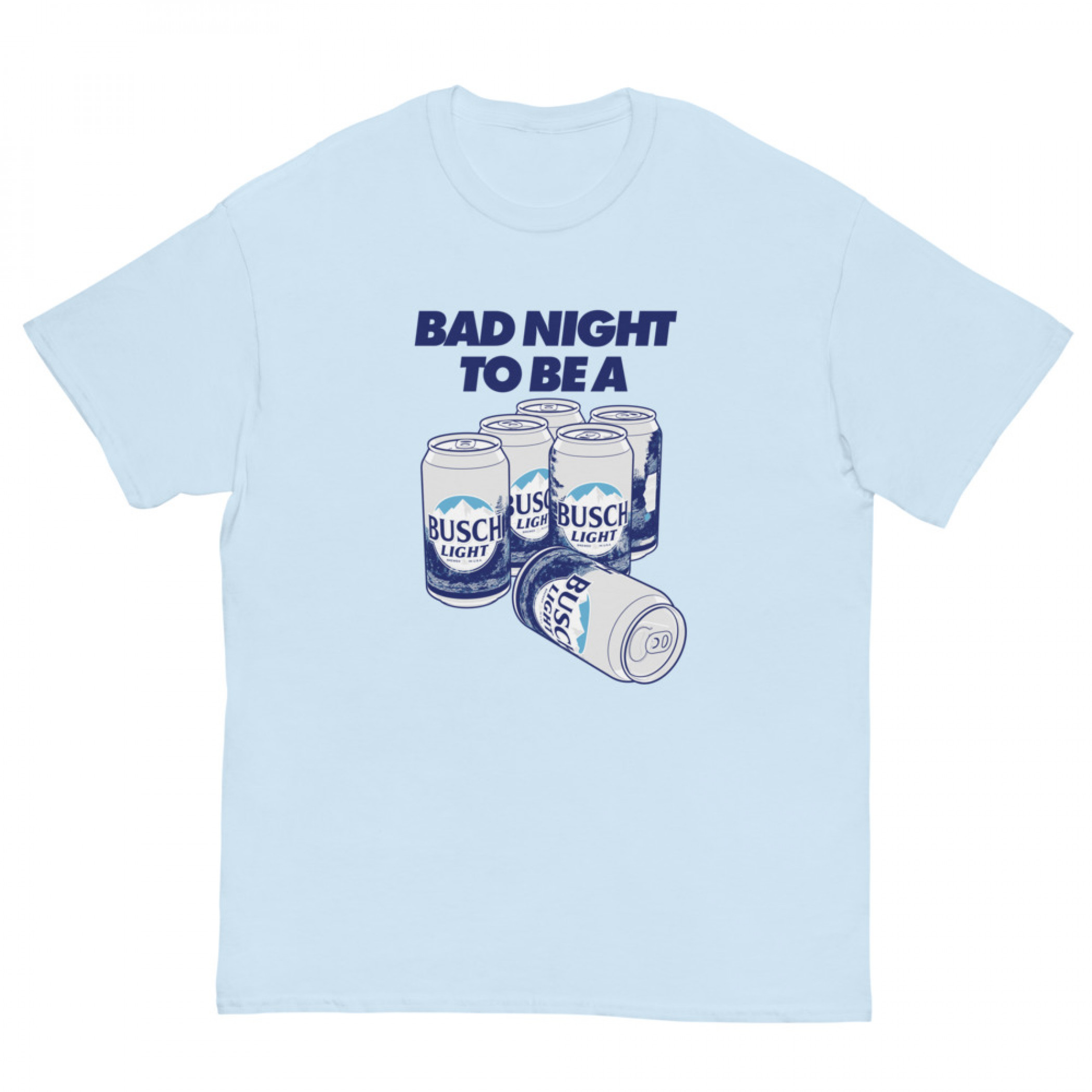 T-Shirt Bianca Uomo Donna "Busch Light Bad Day" | Maglia Ufficiale Birra | Cotone
