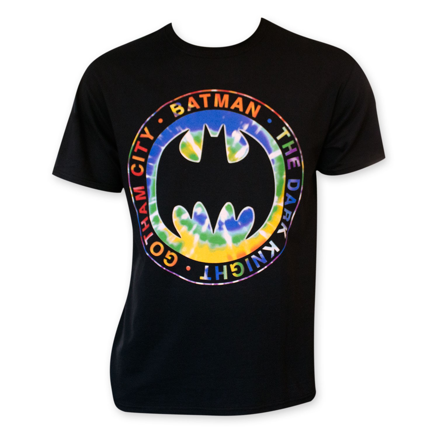 Batman Tie Dye Dark Knigt Logo Tee Shirt