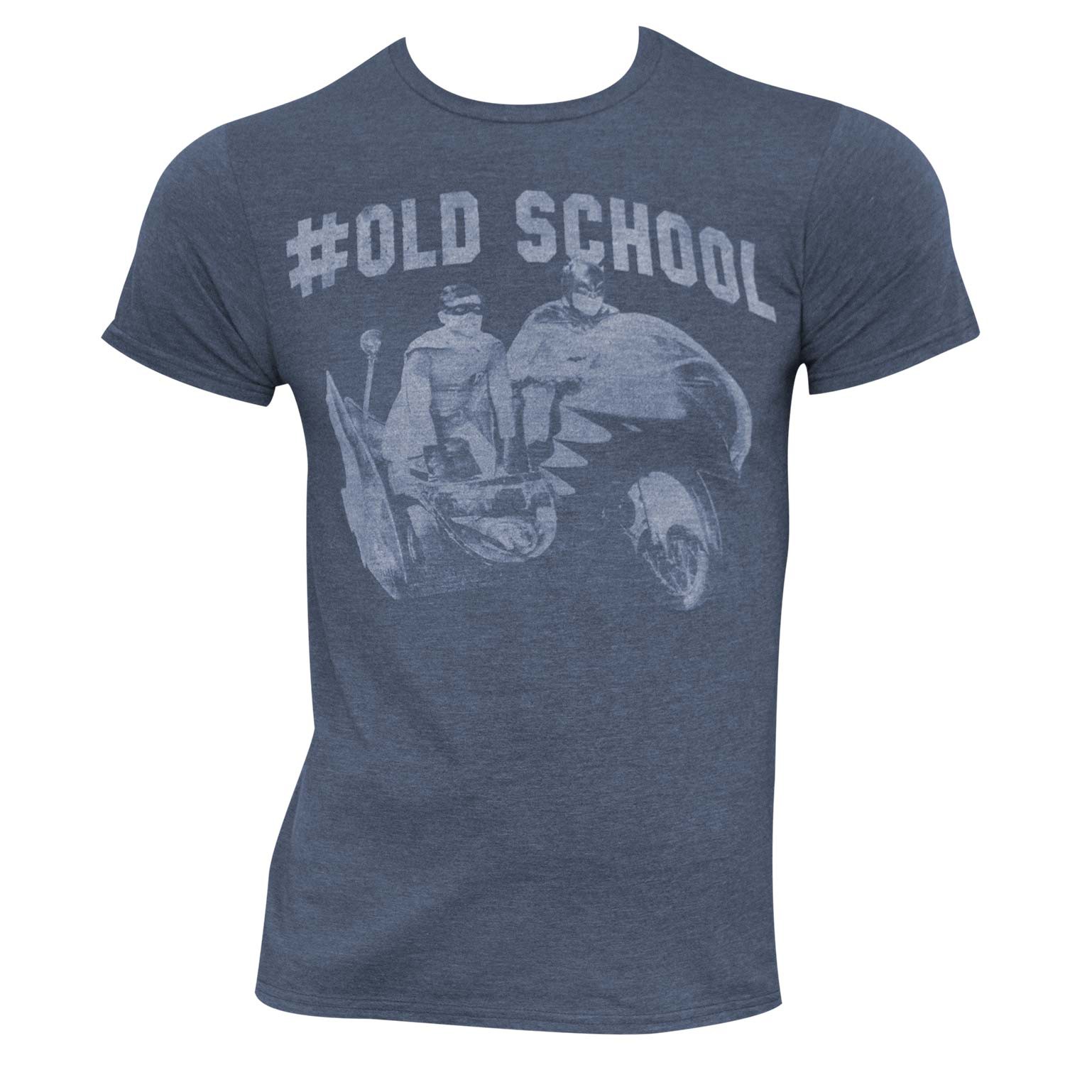 Batman Heather Blue #Old School Tee Shirt